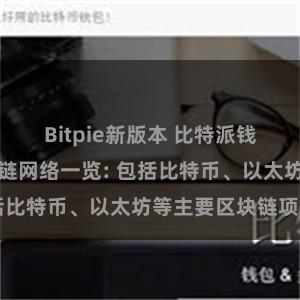 Bitpie新版本 比特派钱包支持的区块链网络一览: 包括比特币、以太坊等主要区块链项目