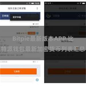 Bitpie最新版本APP 比特派钱包最新加密货币列表汇总