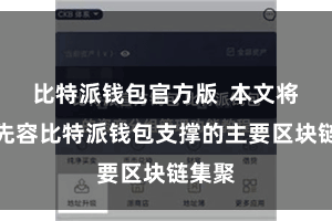 比特派钱包官方版 本文将逐个先容比特派钱包支撑的主要区块链集聚
