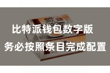 比特派钱包数字版  务必按照条目完成配置